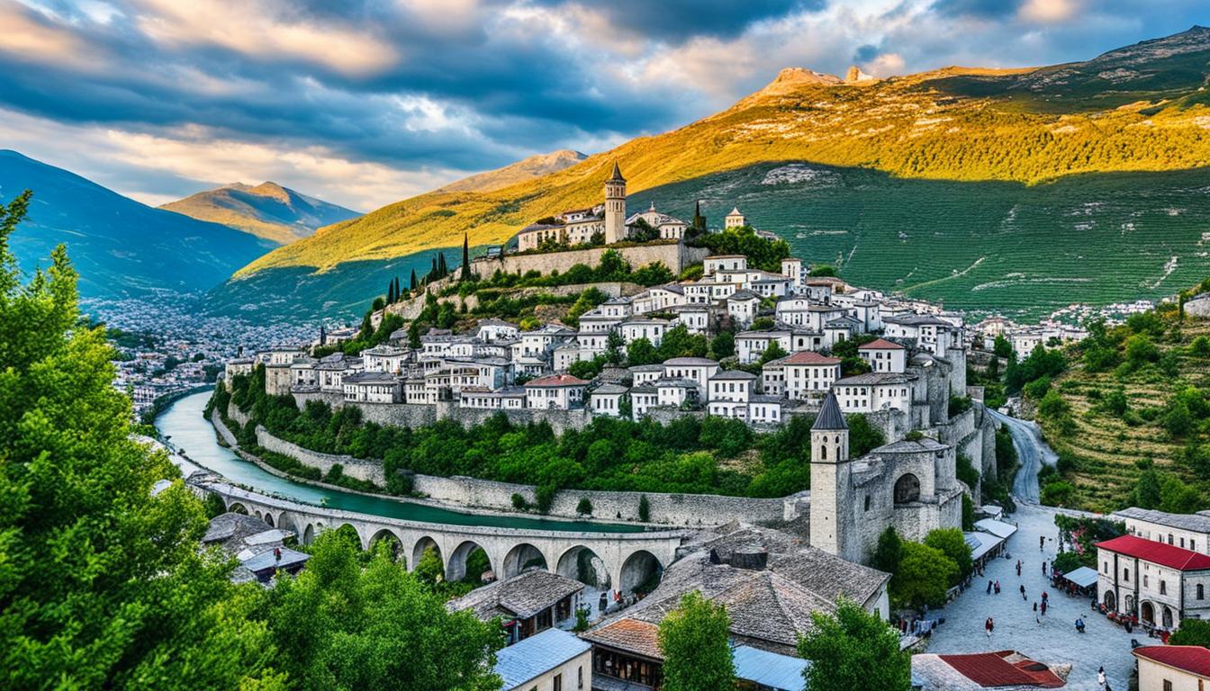 ville de Gjirokastër en Albanie