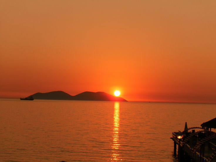 Coucher de soleil à Vlora Albanie